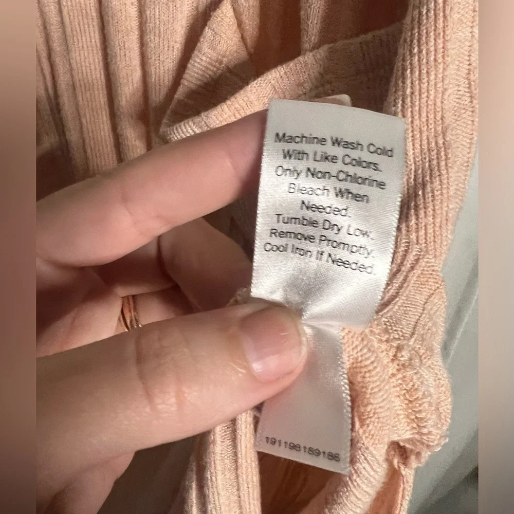 K/Lab Pink Ribbed Overall Style Dress Small - Picture 8 of 9